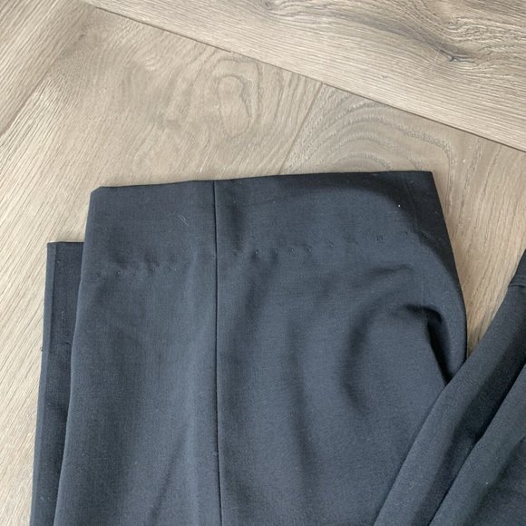 Talbots Stretch Pants Womens Size 12 Black Slacks Hip Zip Button Close Pleats - Picture 3 of 9